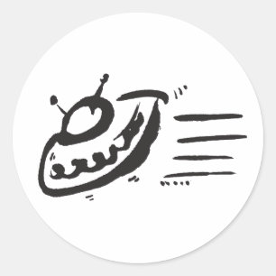 Adesivo Redondo UFO - Pires de vôo - nave espacial