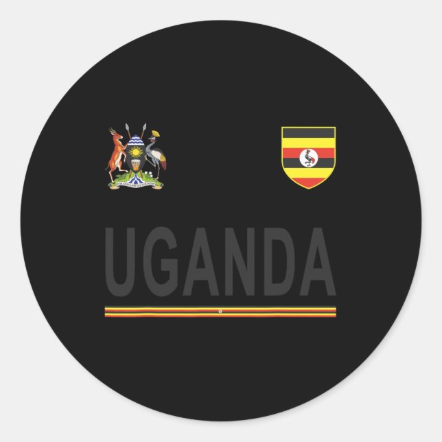 Adesivo Redondo Uganda Cheer Jersey 2017 Futebol Uganda (Frente)
