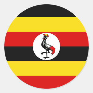 Adesivo Redondo Uganda Flag, Flag of Uganda