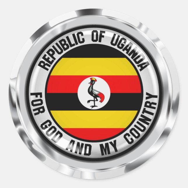 Adesivo Redondo Uganda Round Emblem (Frente)
