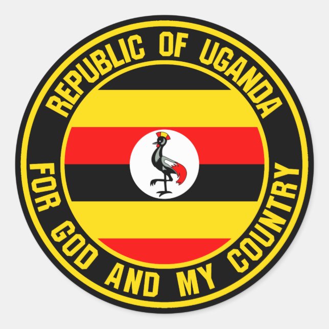 Adesivo Redondo Uganda Round Emblem (Frente)