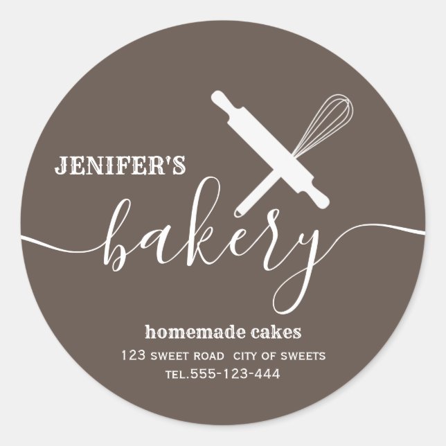 Adesivo Redondo Uísque simples de rolagem profissional moderno (Frente)