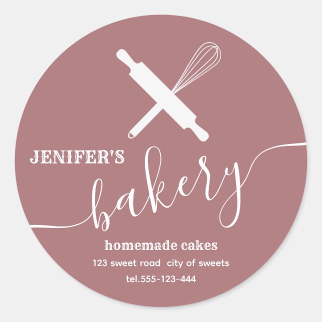 Adesivo Redondo Uísque simples de rolagem profissional moderno Cla (Frente)