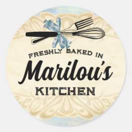 Adesivo Redondo Uísque ventiço da cozinha do cozinhar