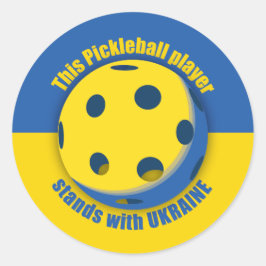 Adesivo Redondo Ukraine Support