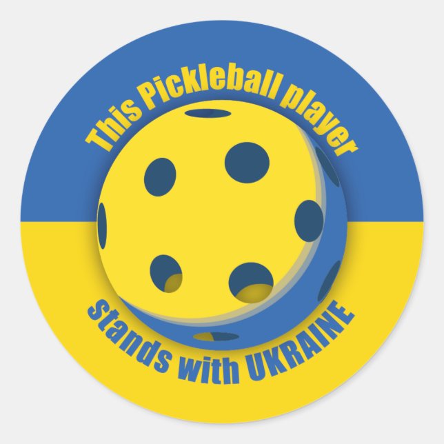 Adesivo Redondo Ukraine Support (Frente)
