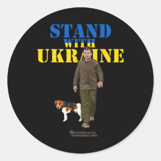 Adesivo Redondo Ukraine Wolodymyr Selenskyj Patron Stand With Ukra