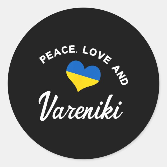 Adesivo Redondo Ukrainian Dumpling Ukraine Vareniki  (Frente)