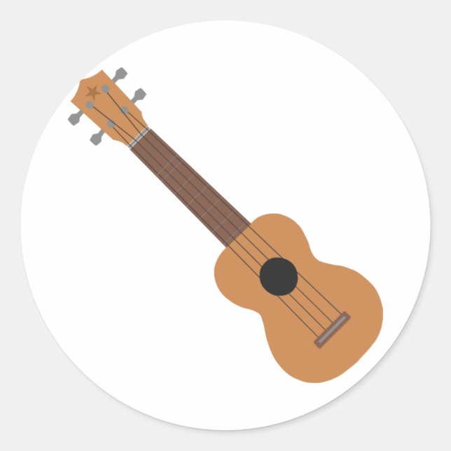 Adesivo Redondo Ukulele Sticker (Frente)