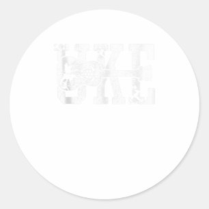 Adesivo Redondo Ukulele UKE Havaiano Hawaii Ukulele Player