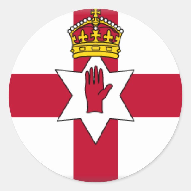 Adesivo Redondo Ulster Flag (Frente)
