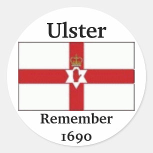 Adesivo Redondo Ulster Flag, Ulster, Lembre1690