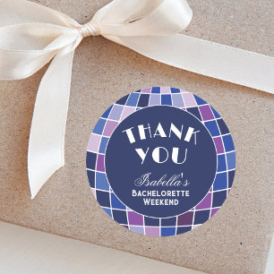 Adesivo Redondo Última Bachelorette de Disco do Groovy 70s Retroat