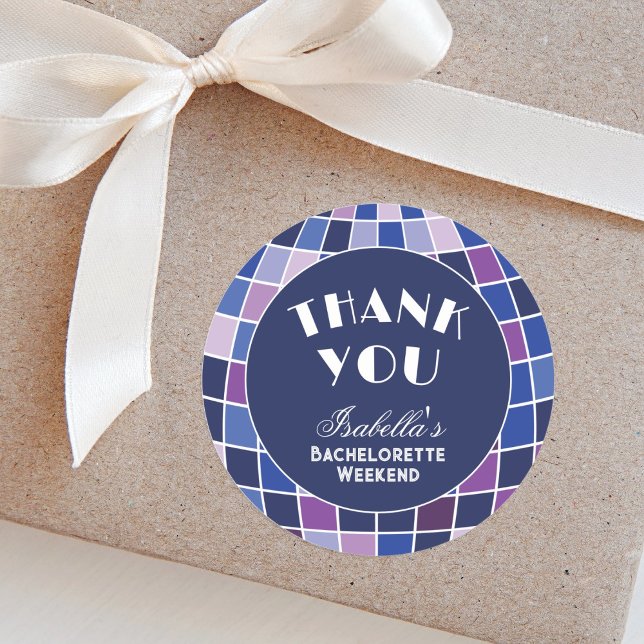 Adesivo Redondo Última Bachelorette de Disco do Groovy 70s Retroat (Criador carregado)