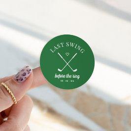 Adesivo Redondo Última Bachelorette de Golf Swing