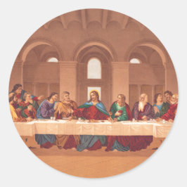 Adesivo Redondo Última Ceia de Jesus Cristo