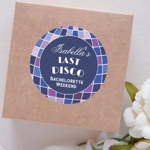 Adesivo Redondo Última Festa de solteira de Descoco do Groovy 70s