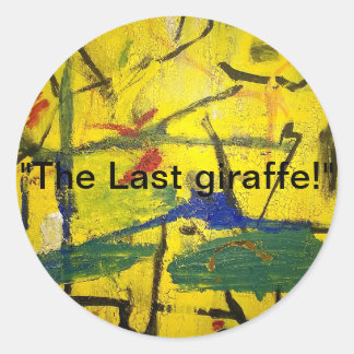 Adesivo Redondo Última Giraffe Abstrato Jeff Hankamer Artjunkhaus