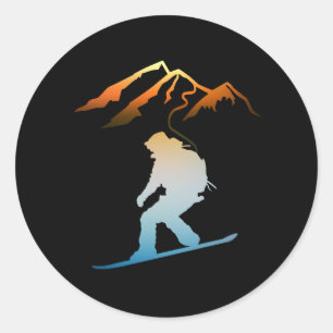 Adesivo Redondo Última Ronda, Ski Sticker Sunset