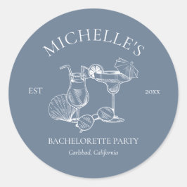 Adesivo Redondo Última Torneira na Festa de Despedida de Solteira 