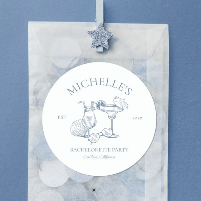 Adesivo Redondo Última Torrada na Festa de Solteira da Costa (Criador carregado)