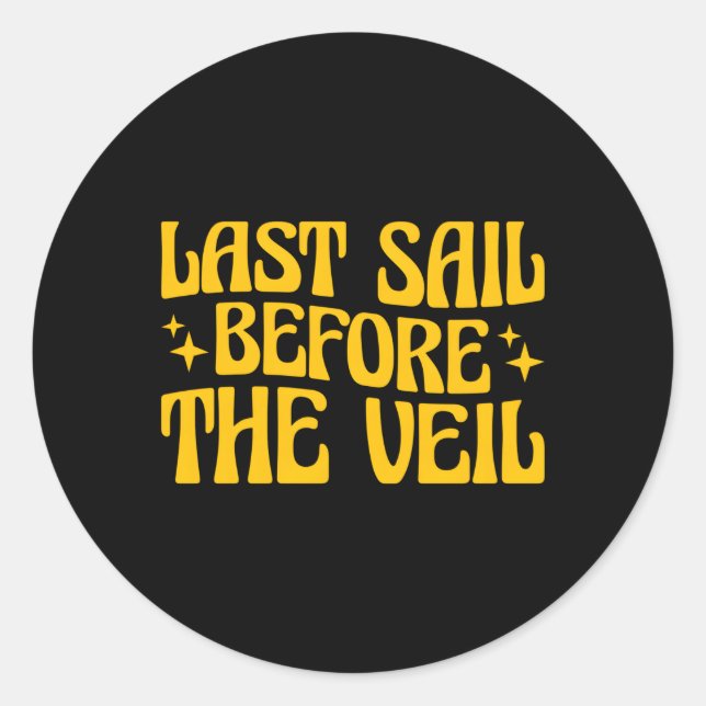 Adesivo Redondo Última Vela Antes Do Véu Pijama de Despedida de So (Frente)