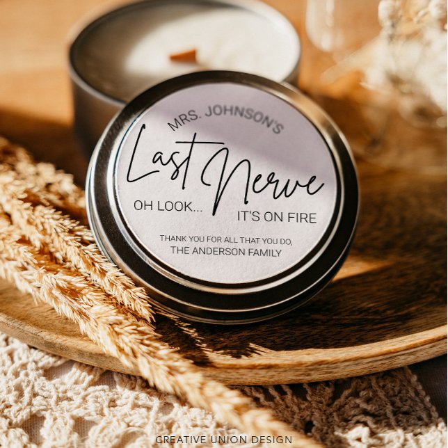 Adesivo Redondo Última Vela Nervosa do Professor (Criador carregado)