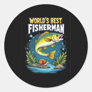 Adesivo Redondo Ultimate Catch Melhor Pescador do Mundo Enthusasta