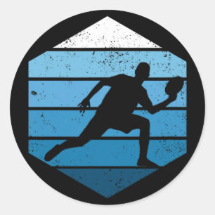 Adesivo Redondo Ultimate Frisbee Retro Disc Golf