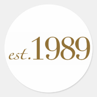 Adesivo Redondo Último ano de 1989