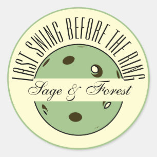 Adesivo Redondo Último Balanço Antes da Sagem de Casamento do Pick