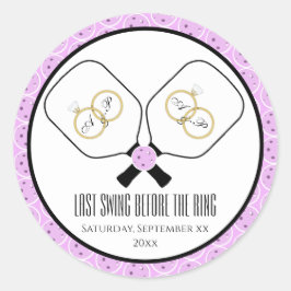 Adesivo Redondo Último Balanço Antes do Jogo Pickleball