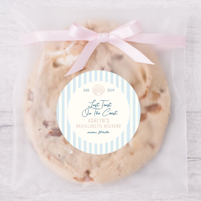 Adesivo Redondo Último brinde na Baquelorette Round Sticker (Criador carregado)