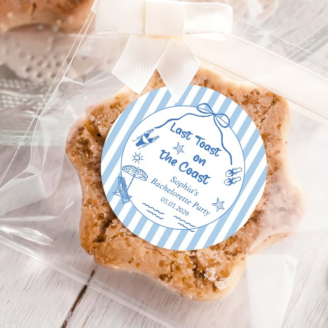 Adesivo Redondo Último Brinde no Fim de Semana de Despedida de Sol (Criador carregado)