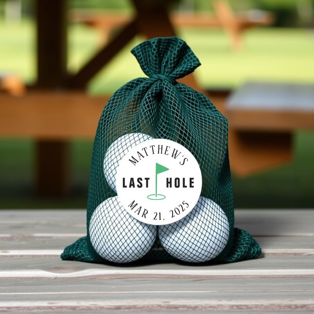 Adesivo Redondo Último Buraco do Partido de Golf Bacheler (Criador carregado)