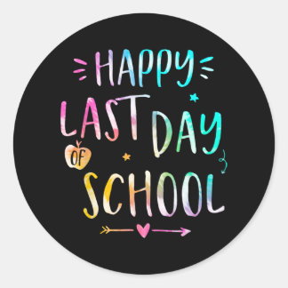 Adesivo Redondo Último Dia de Professores Mulheres Crianças