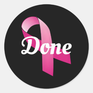 Adesivo Redondo Último Dia Do Cancer De Radiação De Quimioterapia 