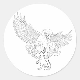 Adesivo Redondo Último grande ato do desafio