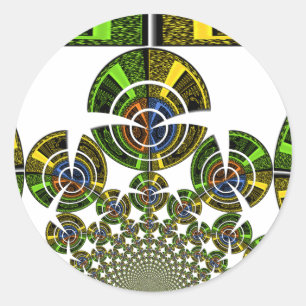 Adesivo Redondo Último padrão cultural africano Maasai Tribal