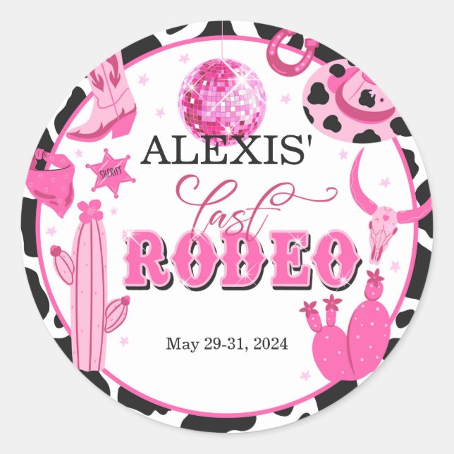 Adesivo Redondo Último Rodeo Custom (Frente)