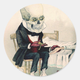 Adesivo Redondo Últimos ritos esqueletais