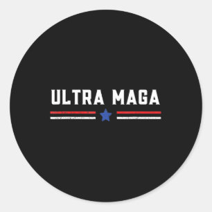 Adesivo Redondo Ultra MAGA E Orgulhoso De Seu Anti-Biden