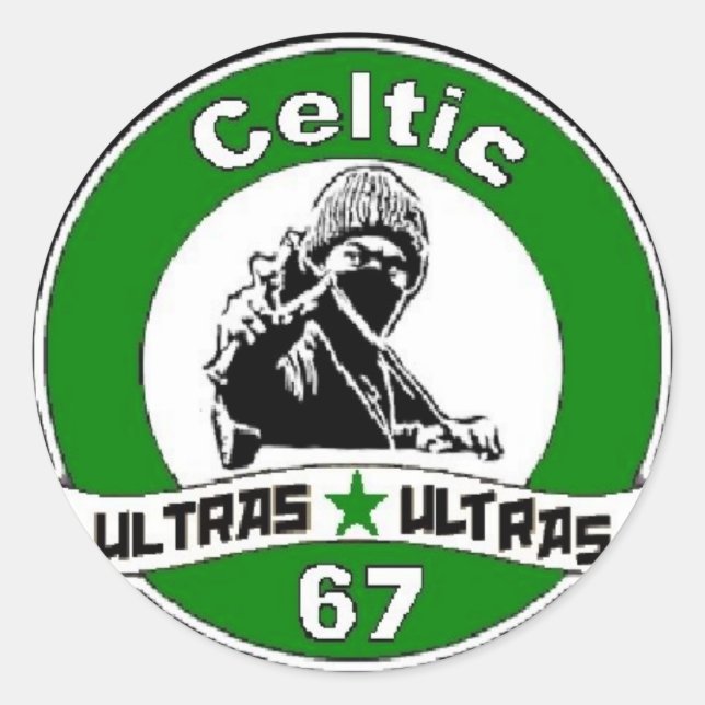 ADESIVO REDONDO ULTRAS CELTICAS. (Frente)