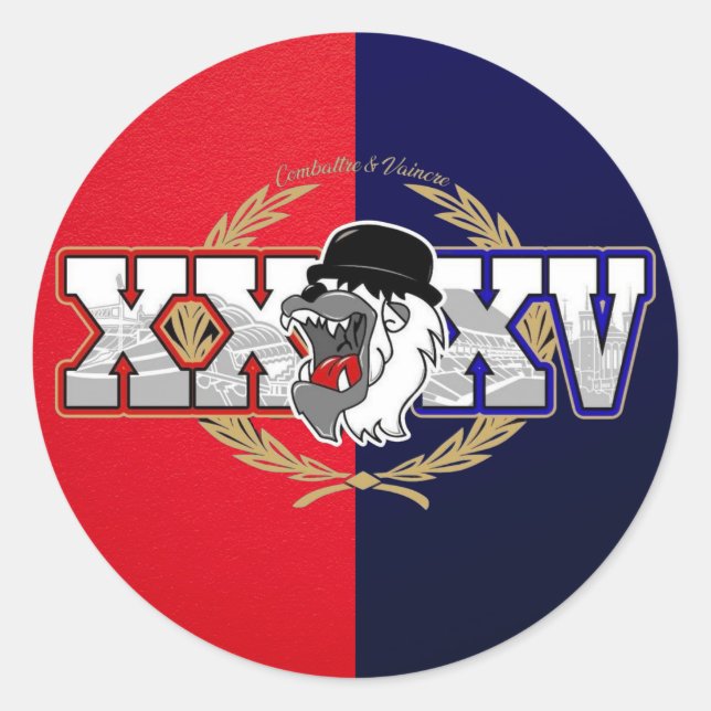 Adesivo Redondo Ultras gones ruins 1987 (fãs de lyon) (Frente)