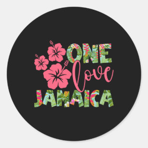 Adesivo Redondo Um Amor, Jamaica 2025, Caribe Fama do Tema de Féri