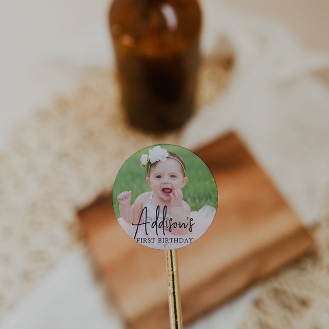 Adesivo Redondo UM Aniversário (Criador carregado)