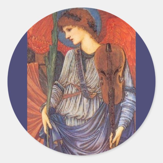 Adesivo Redondo Um Anjo Musical (Frente)