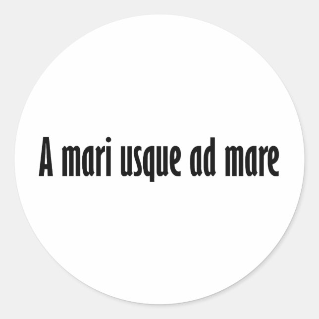 Adesivo Redondo um anúncio usco mari (Frente)