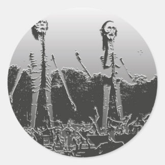 Adesivo Redondo Um bastão budista