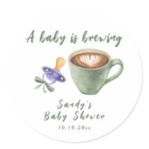 Um Bebê Está Preparando Chupeta de Café Presente d
